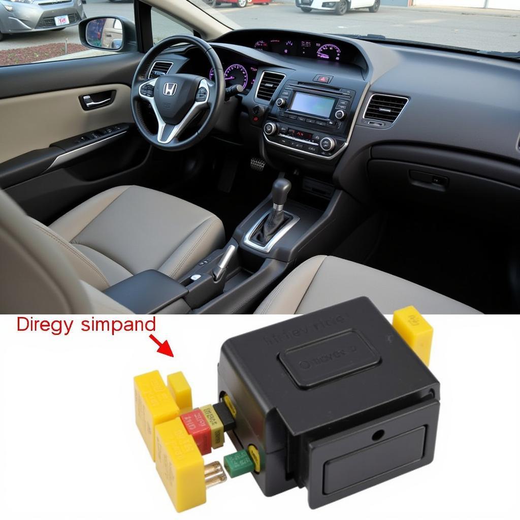 Boîte à fusibles d'une Honda Civic 2012