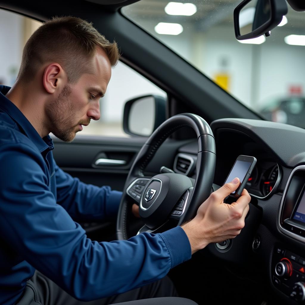 Installation d'un dispositif de suivi pour voiture