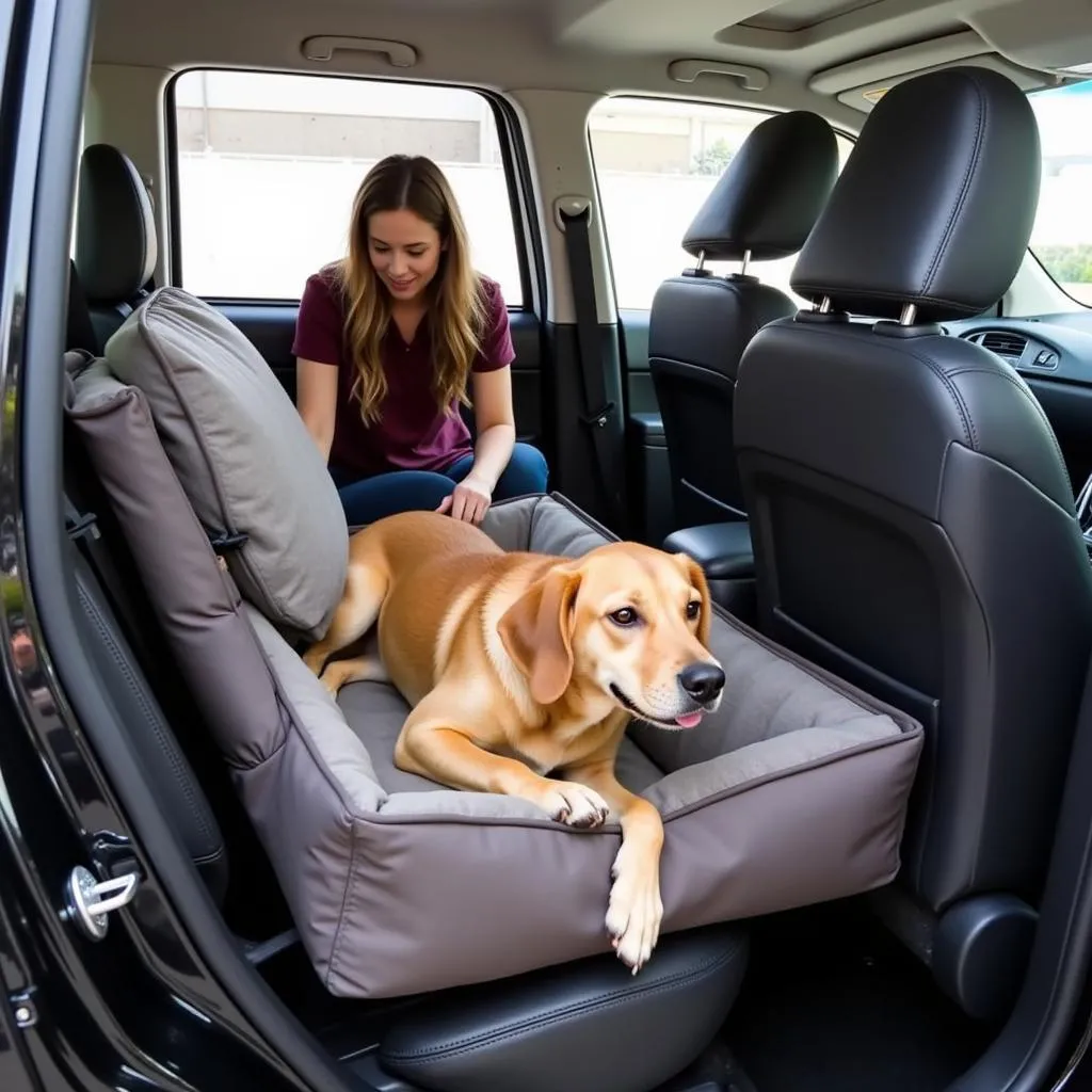 Installation simple d'un lit voiture pour chien