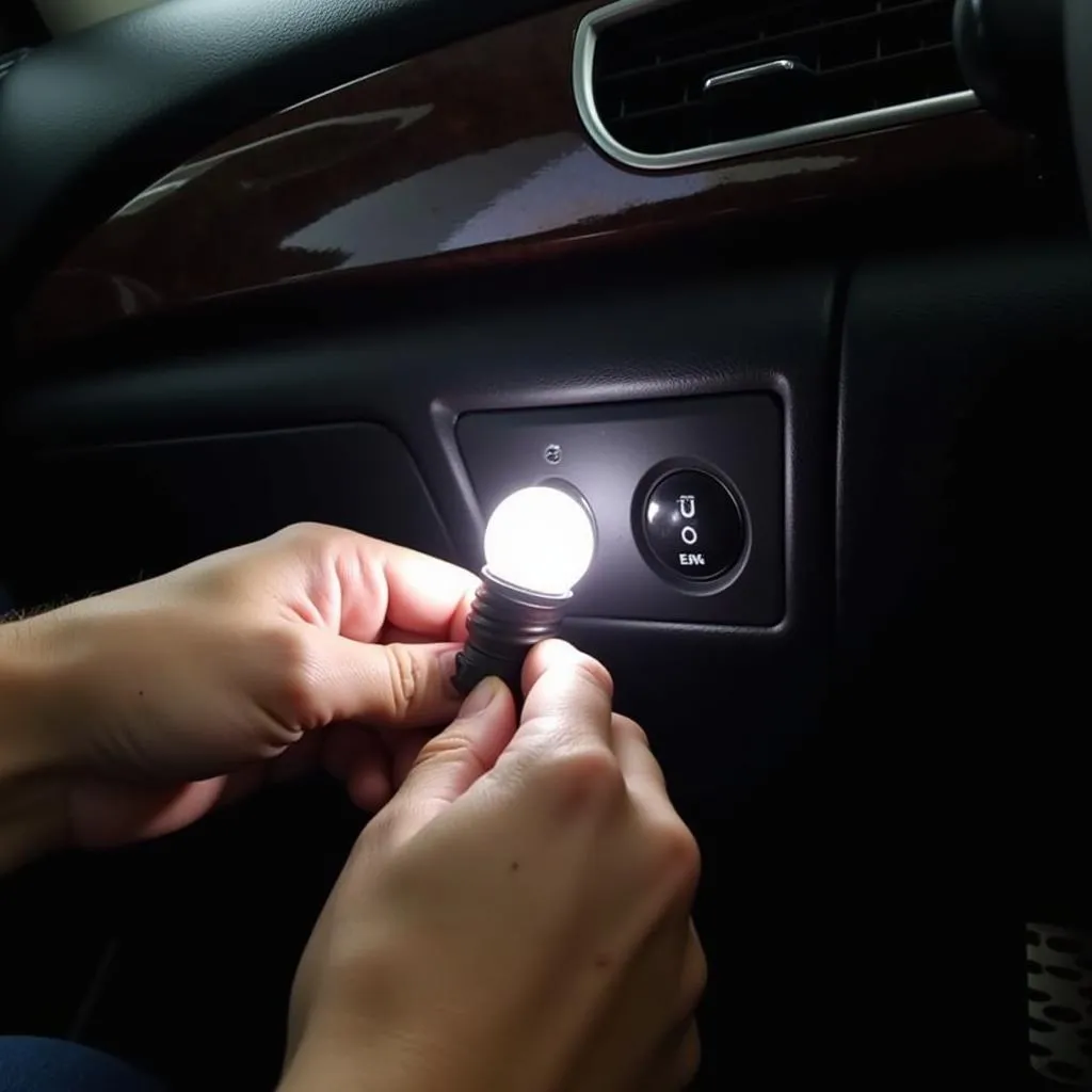 Installation ampoule LED voiture