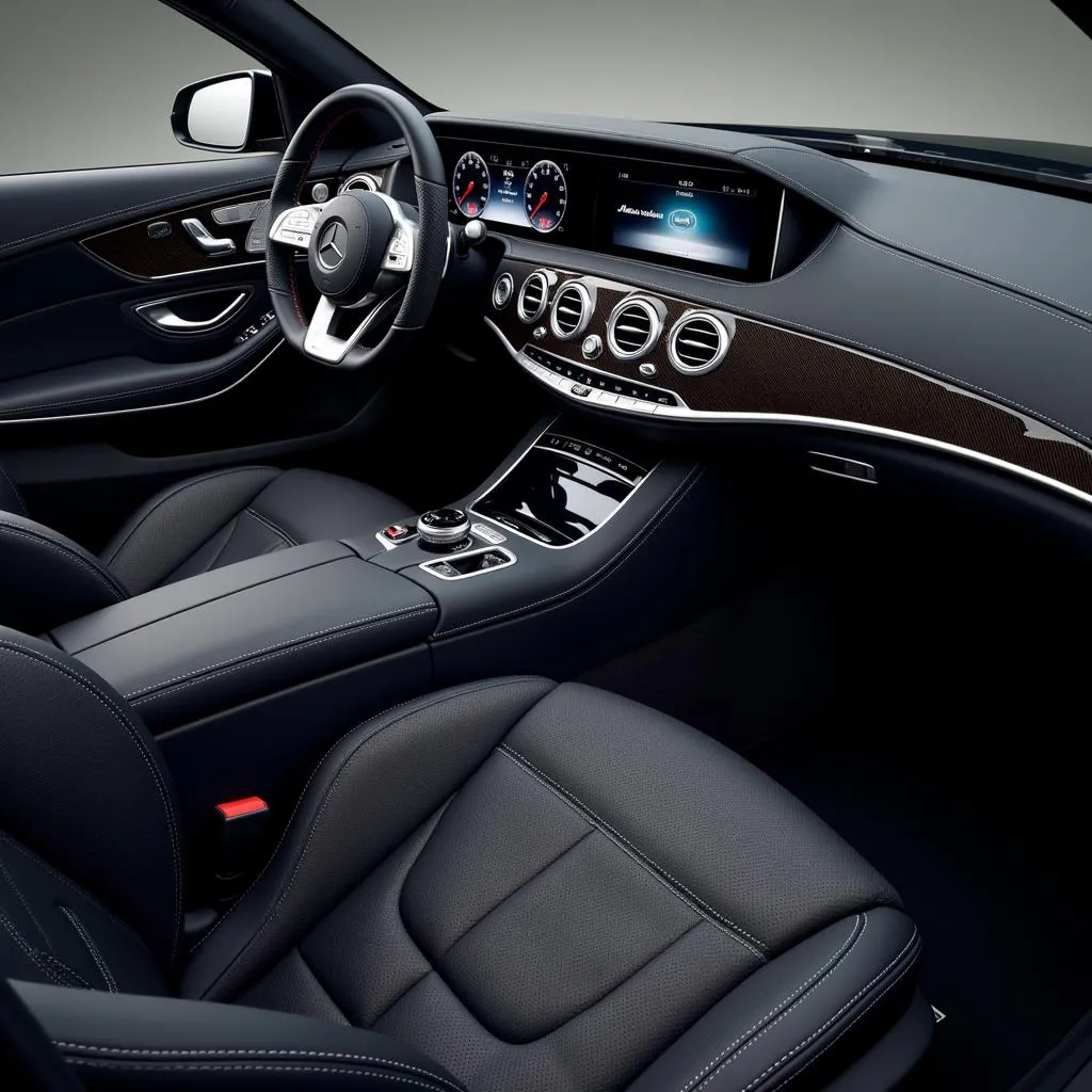 Intérieur luxueux d'une Mercedes-AMG S63