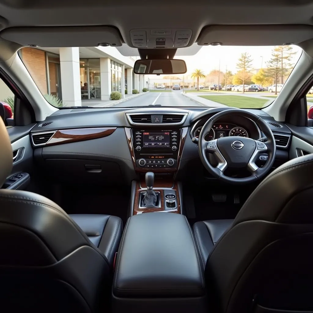 Intérieur spacieux du Nissan Murano 2017 avec sièges en cuir