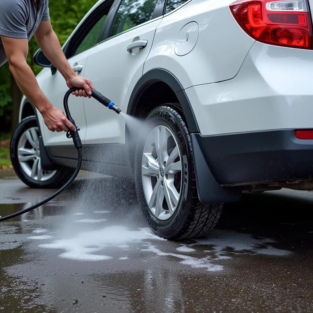 Lavage auto à haute pression