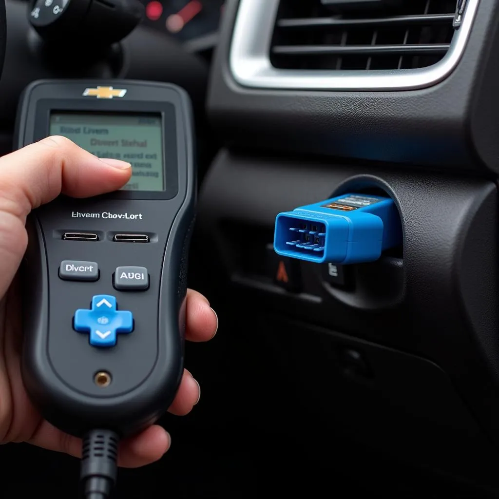 Lecteur OBD connecté à une Chevrolet