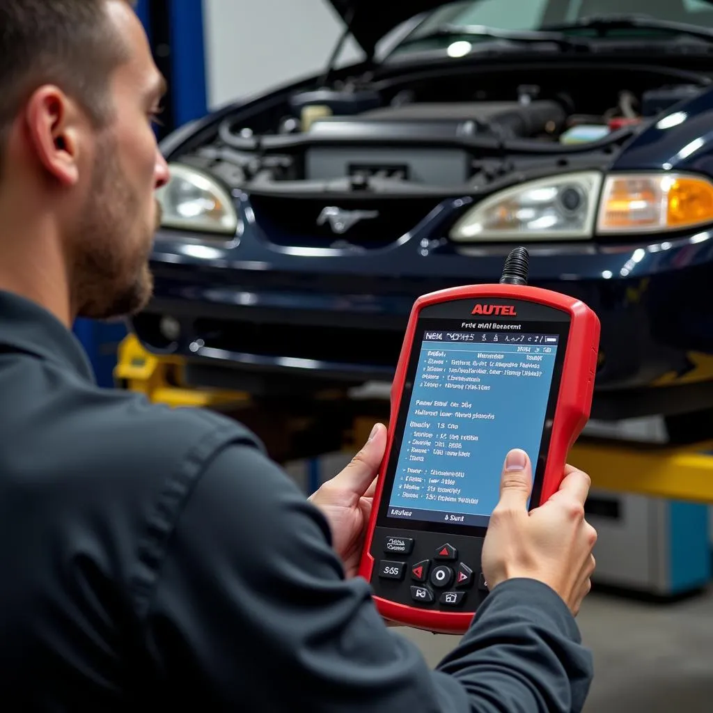 Utilisation d'un lecteur OBD2 pour diagnostiquer une Ford Mustang