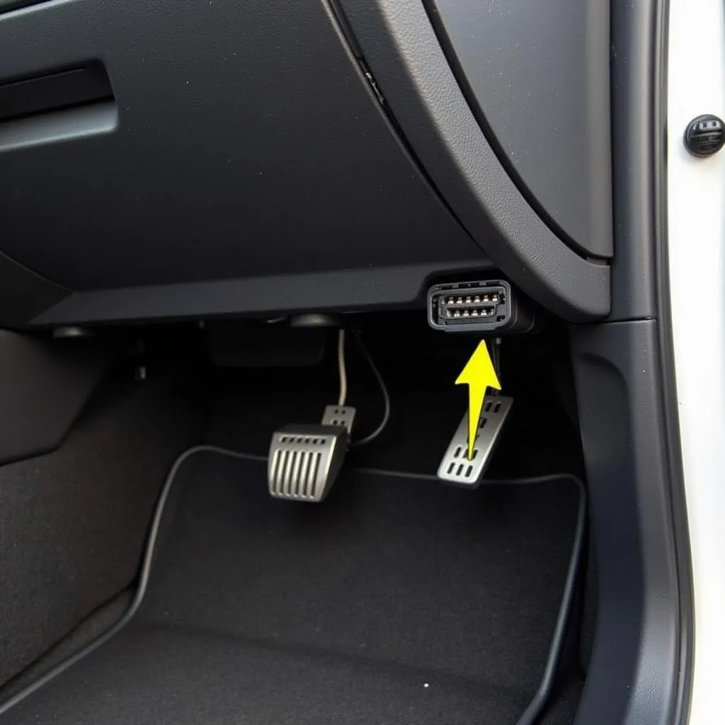 Emplacement du port OBD sur une Ford Focus 2013