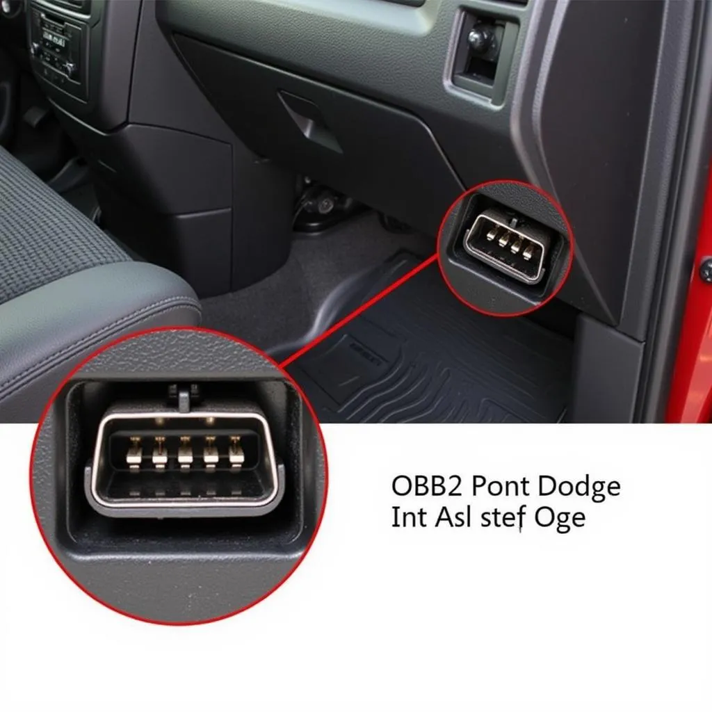 Localisation du port OBD2 sur un Dodge Ram