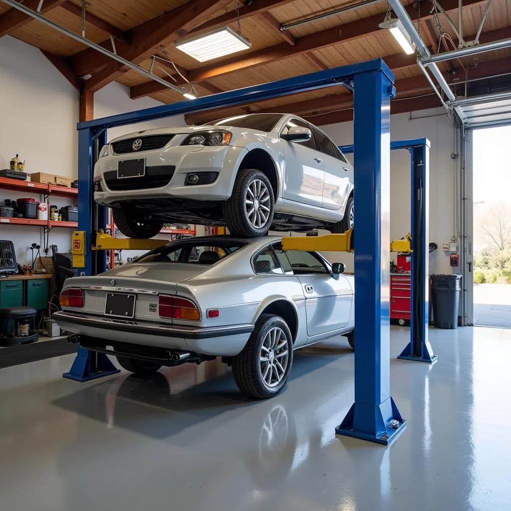 Location d'un pont élévateur dans un garage