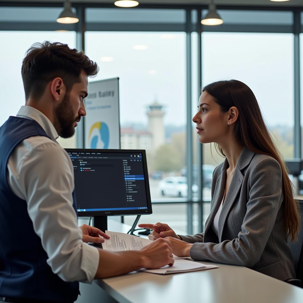 Agence de location de voiture à l'aéroport