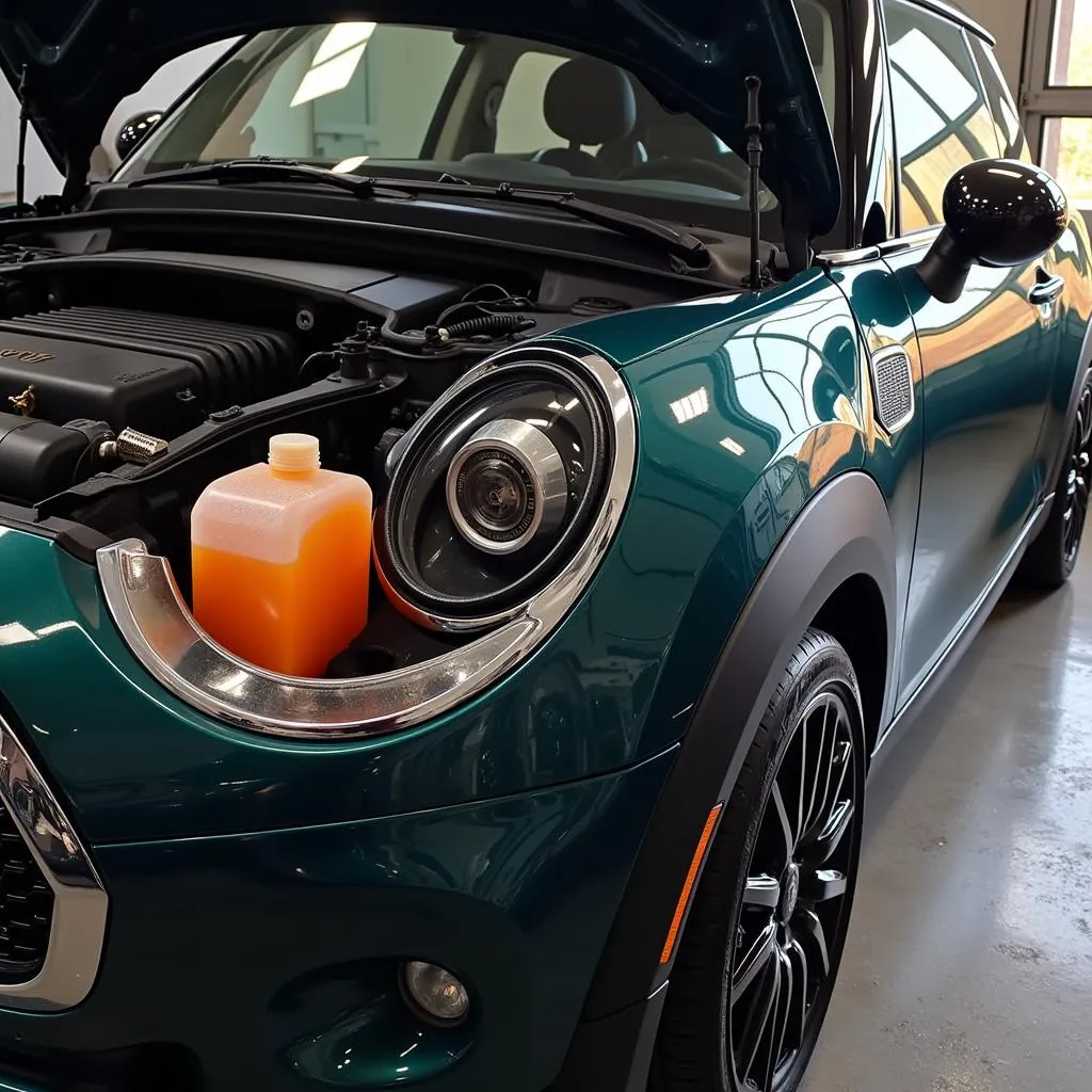 Mini Cooper avec nouveau liquide de refroidissement