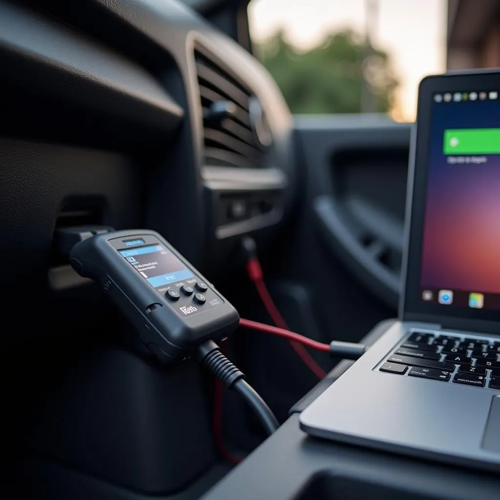 Mise à jour de l'outil de diagnostic OBD2 Autel en cours