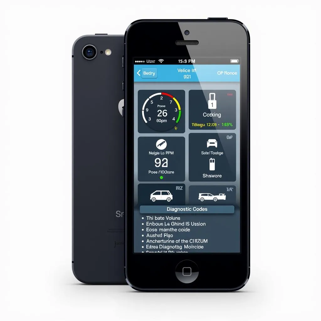 Interface de l'application OBD