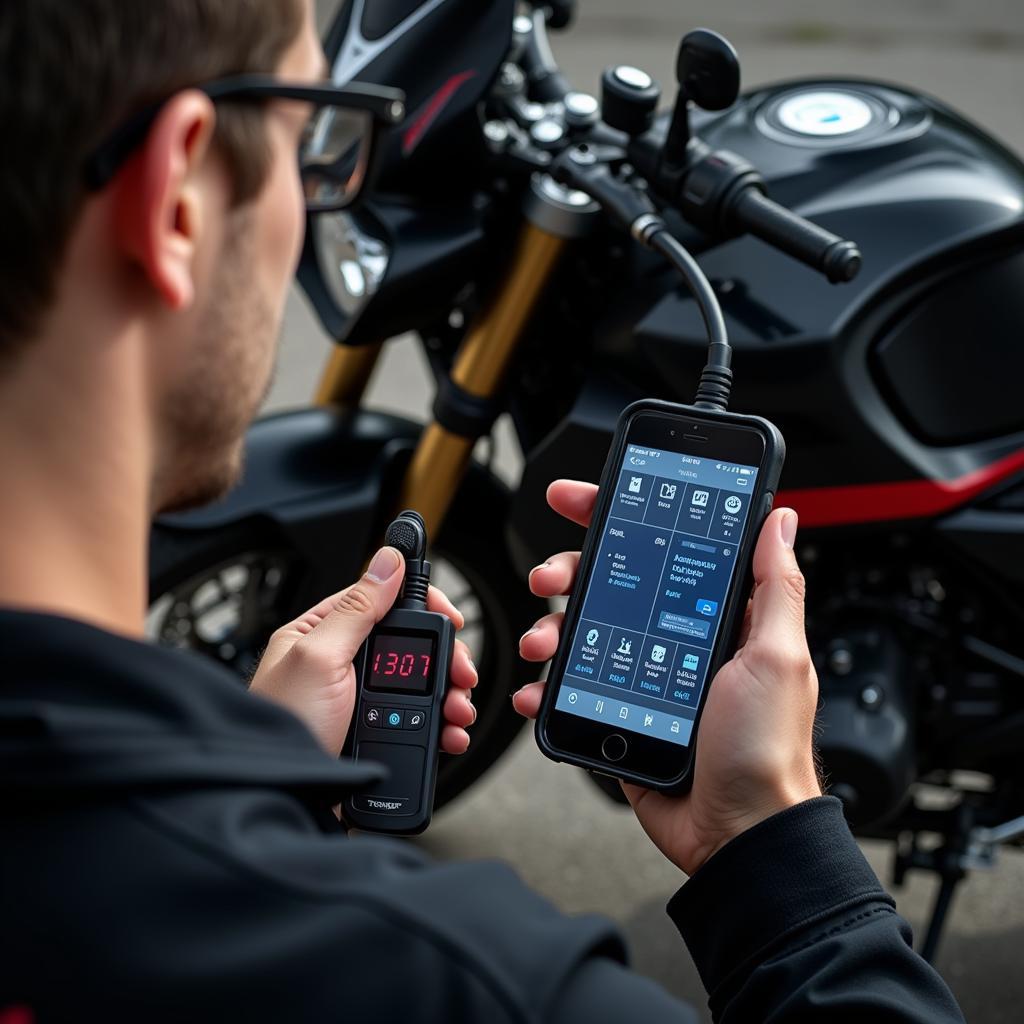 Dépannage d'une moto BMW avec un outil de diagnostic OBD