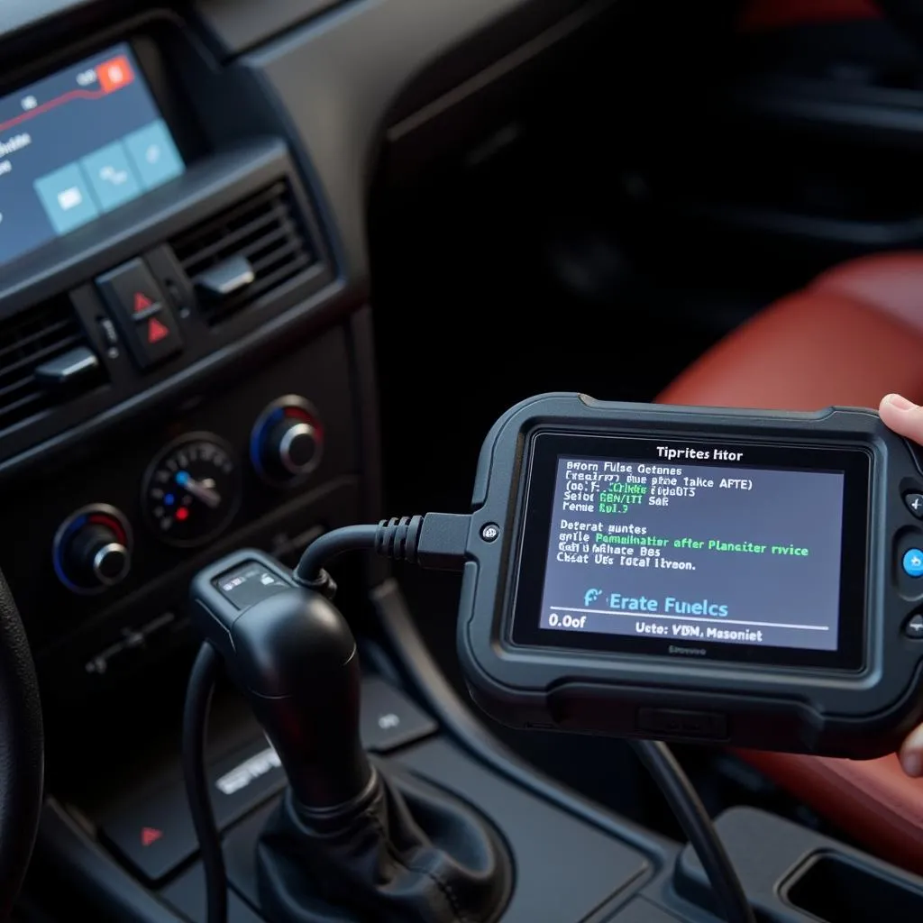 Scanner OBD diagnostiquant une BMW E90