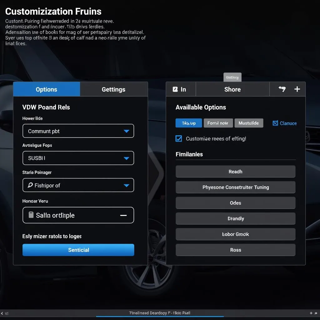 Options de Personnalisation du Logiciel VW TDI