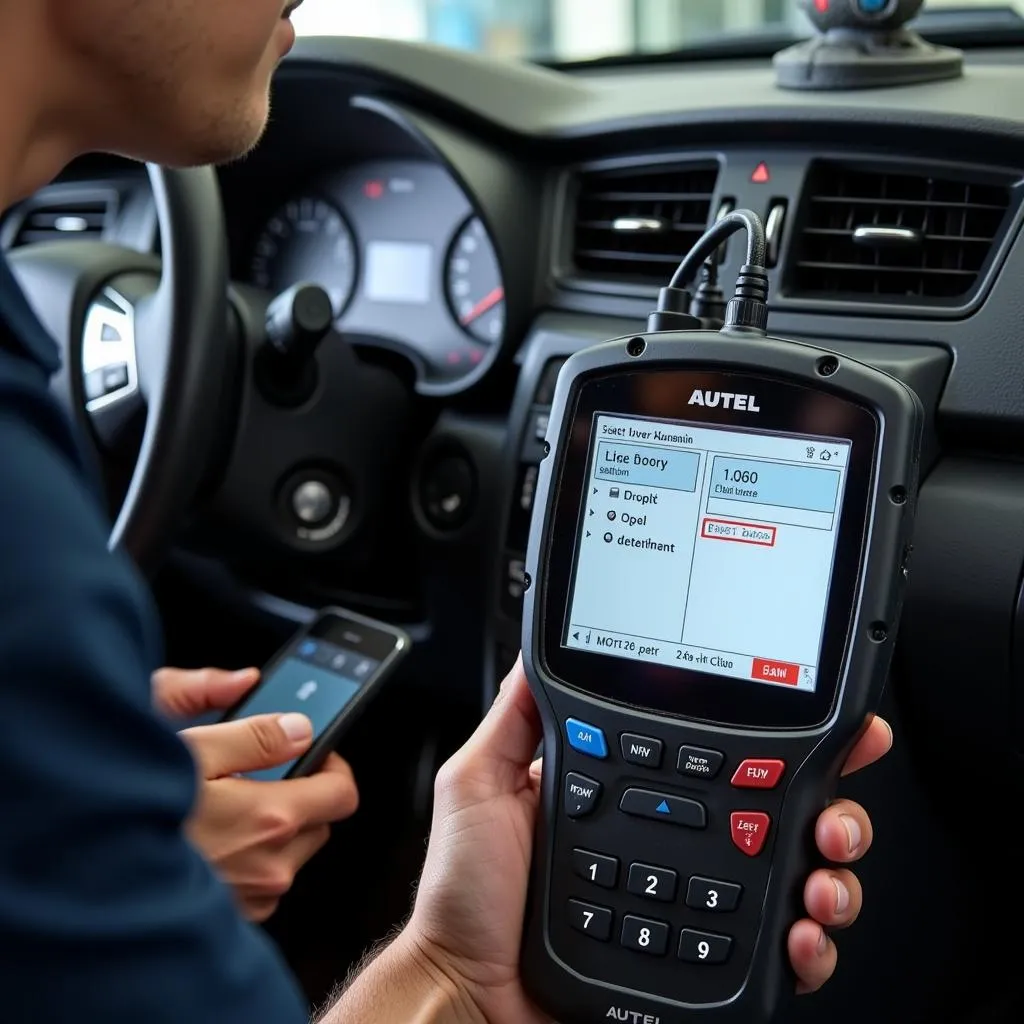 Outil de diagnostic automobile pour la réinitialisation AC