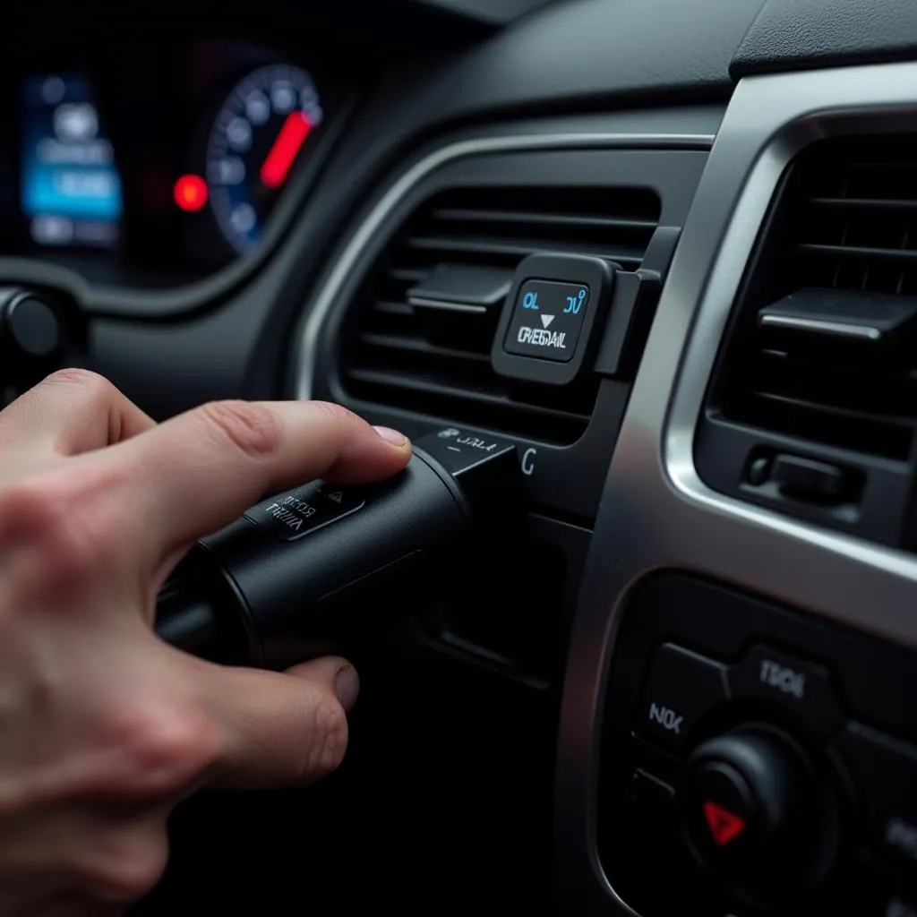 Outil de diagnostic OBD connecté à une voiture