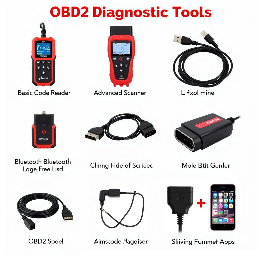 Différents types d'outils de diagnostic OBD2