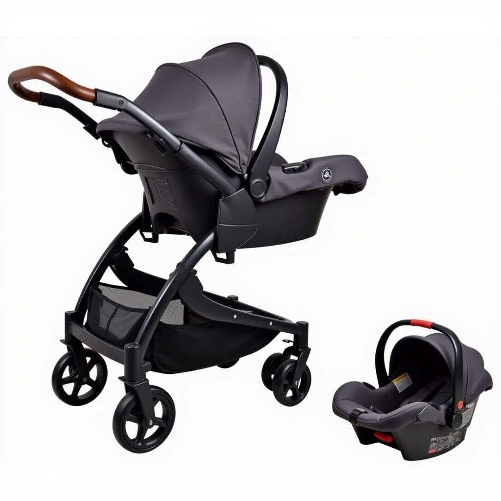 Pliage compact siège auto poussette