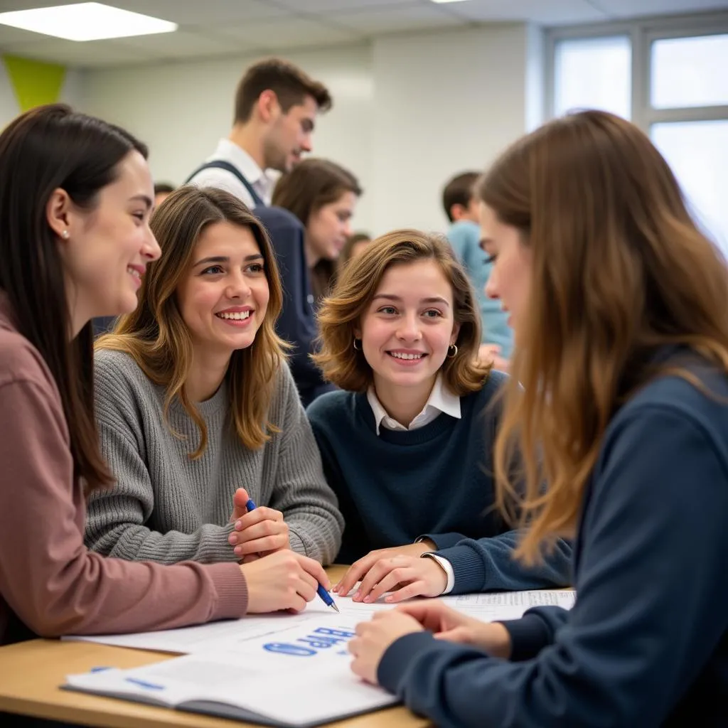 Professeurs et élèves du Collège Guillaume des Autels