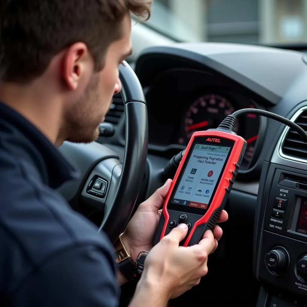 Programmation de clé de voiture avec un scanner Autel