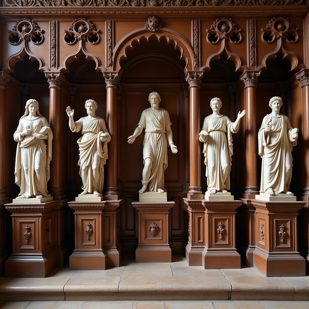 Restauration des piliers en bois de la Basilique Saint Pierre