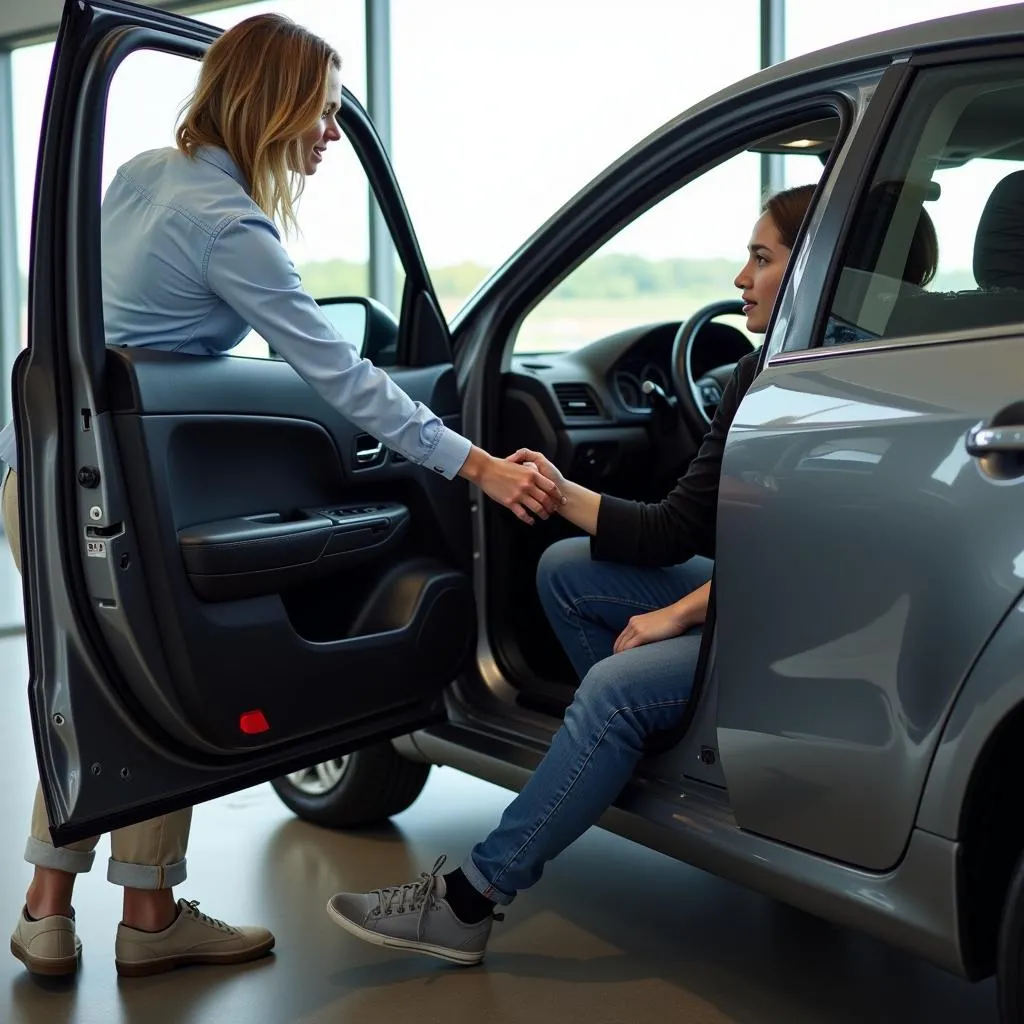 Contrôle de la voiture avant restitution