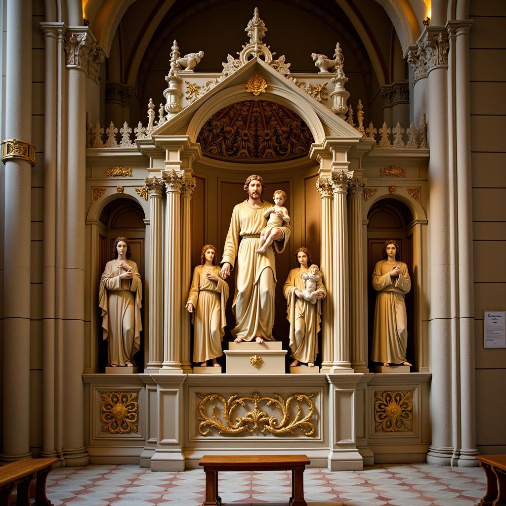 L'autel de Saint Joseph à la Sagrada Familia