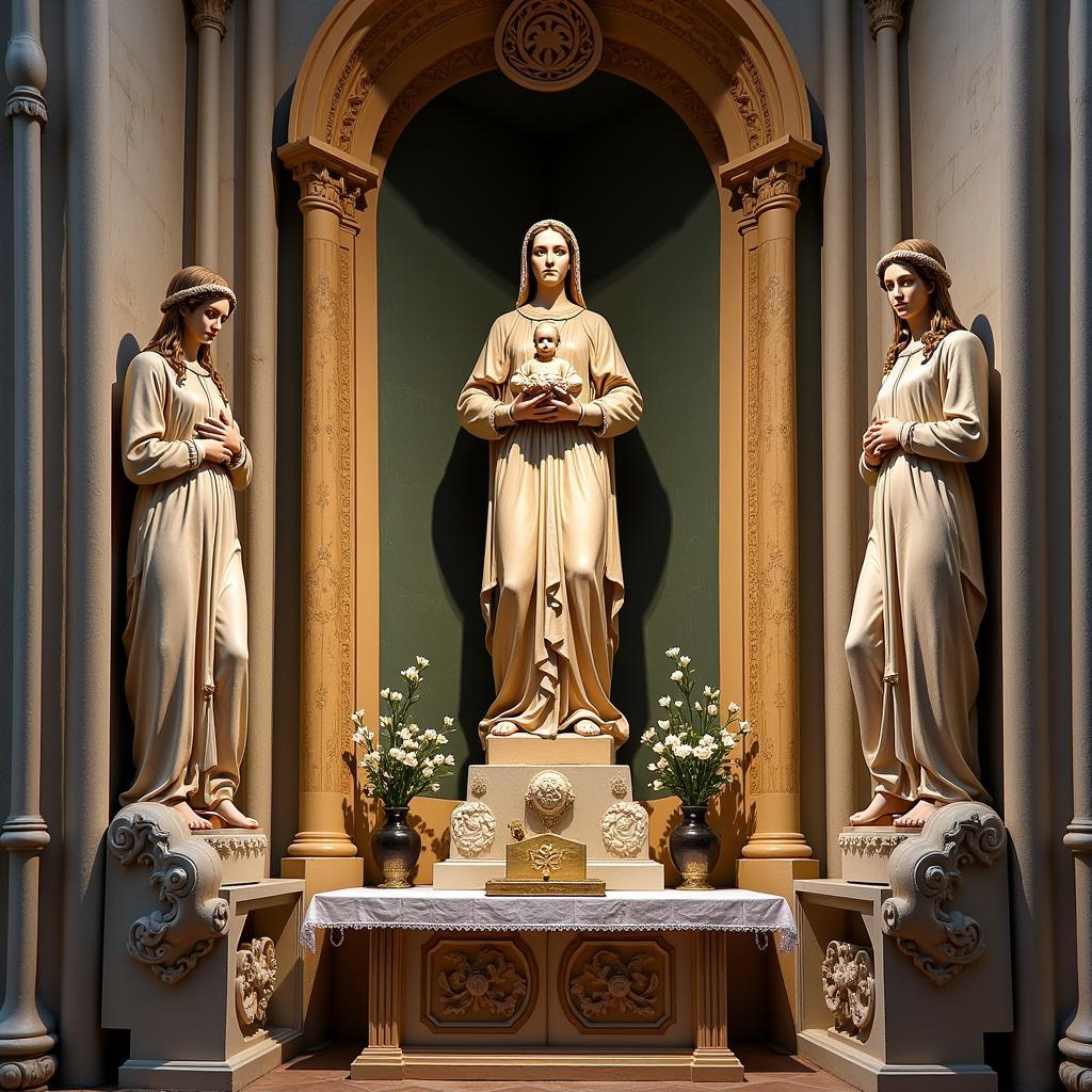 L'autel de la Vierge Marie à la Sagrada Familia