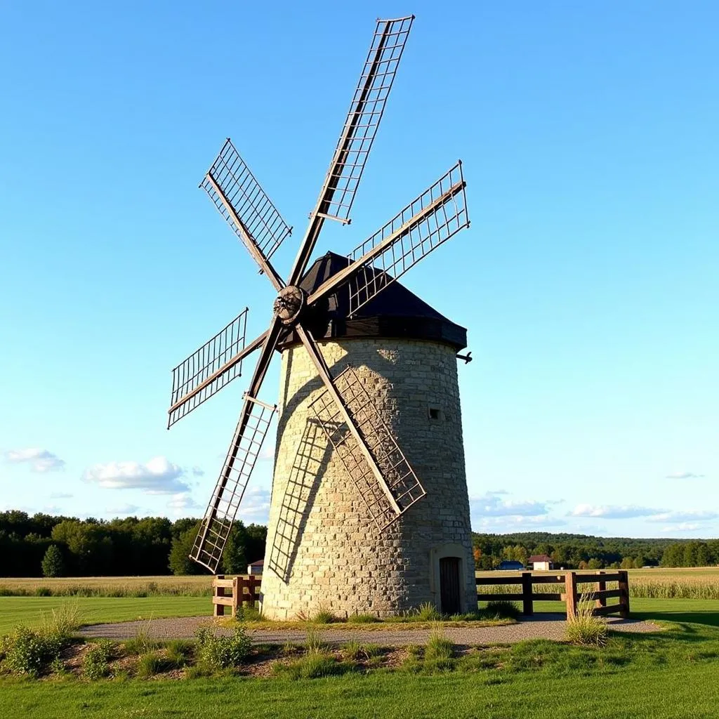 Moulin à vent traditionnel à Saint-Marguerite-de-l'Autel