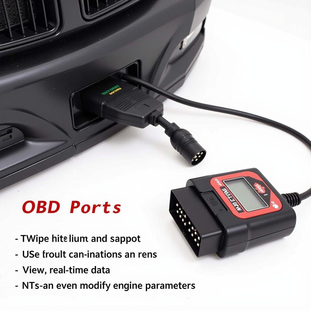 Scanner OBD connecté au port OBD