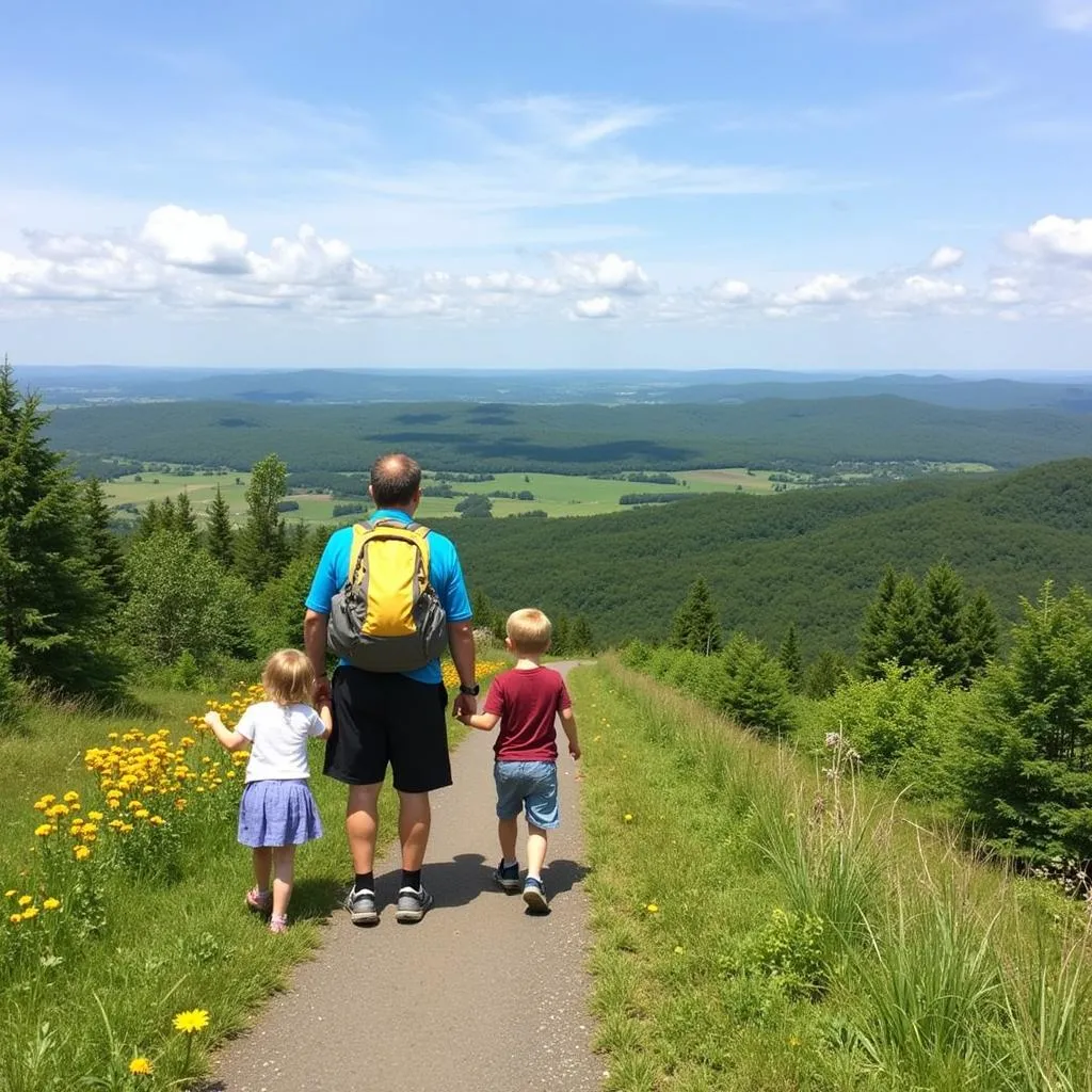 Randonnée sur le sentier des Trois Fontaines à Saint-Laurent-des-Autels