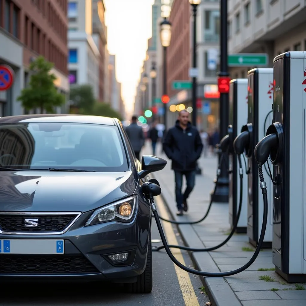 Recharge Voiture Électrique en Ville