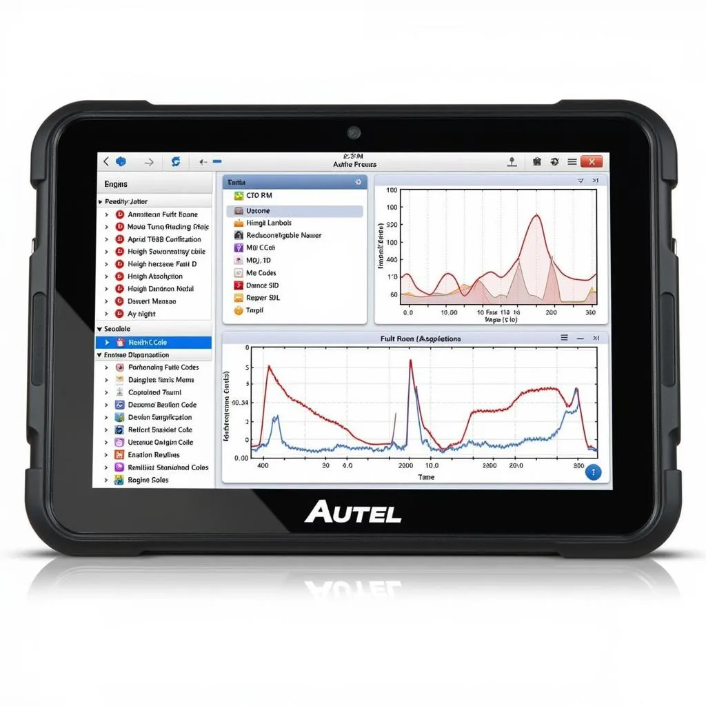 Données de Diagnostic Moteur sur Tablette Autel