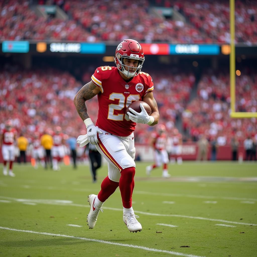 Travis Kelce, course pour un touchdown