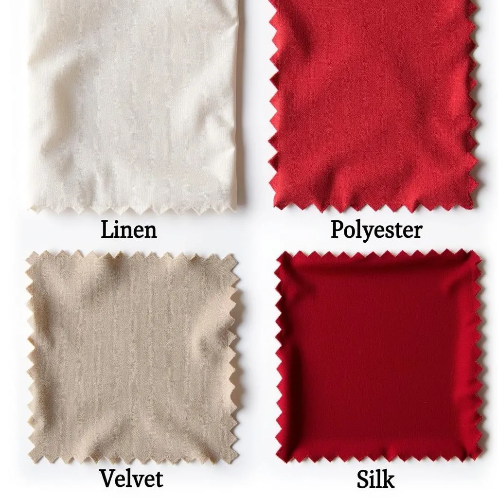 Différents types de tissus pour nappes d'autel