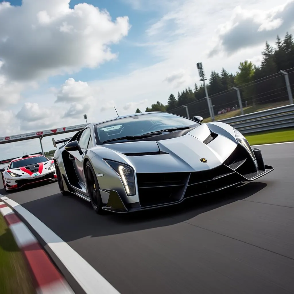 La Lamborghini Veneno, une voiture de course performante