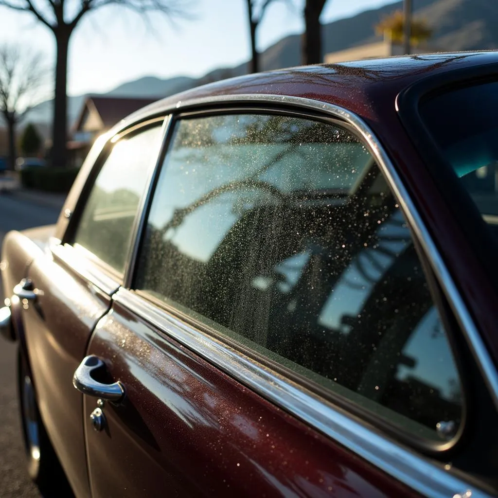 Vitres de voiture propres et brillantes