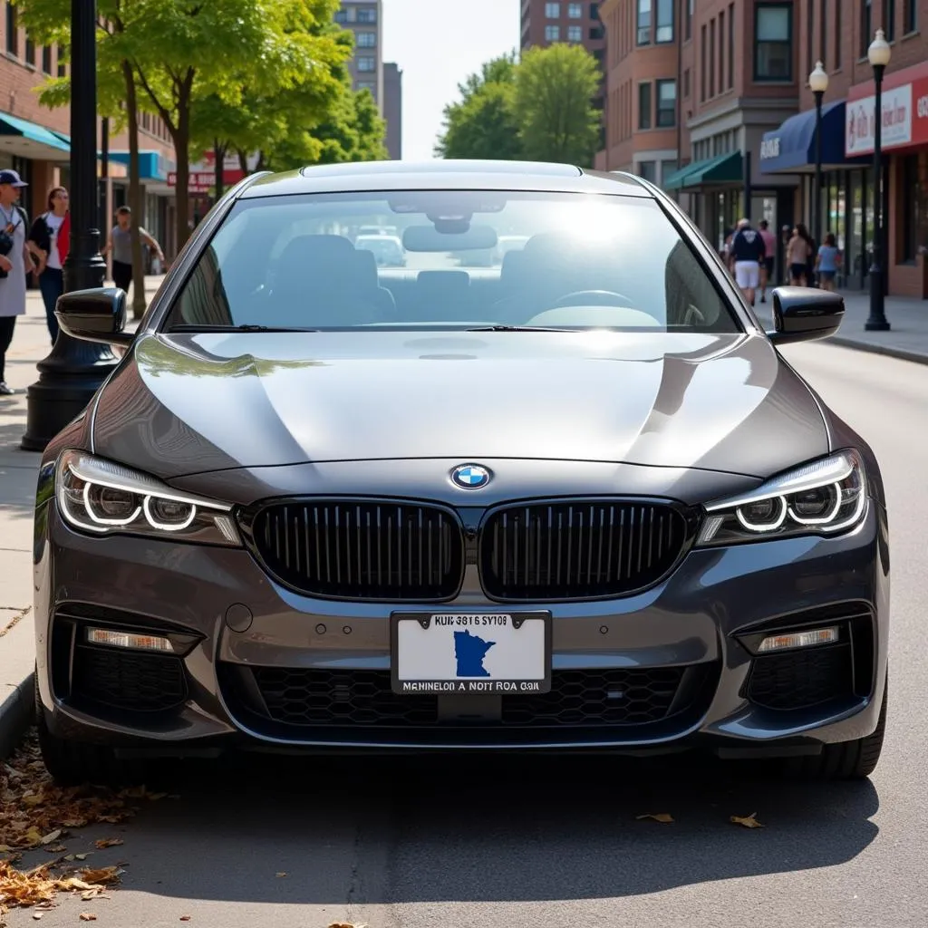 Voiture immatriculée à Minneapolis