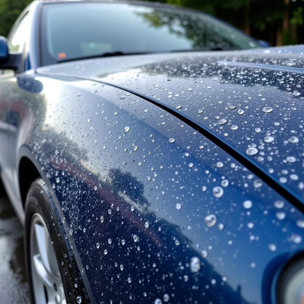 Voiture propre et brillante après lavage