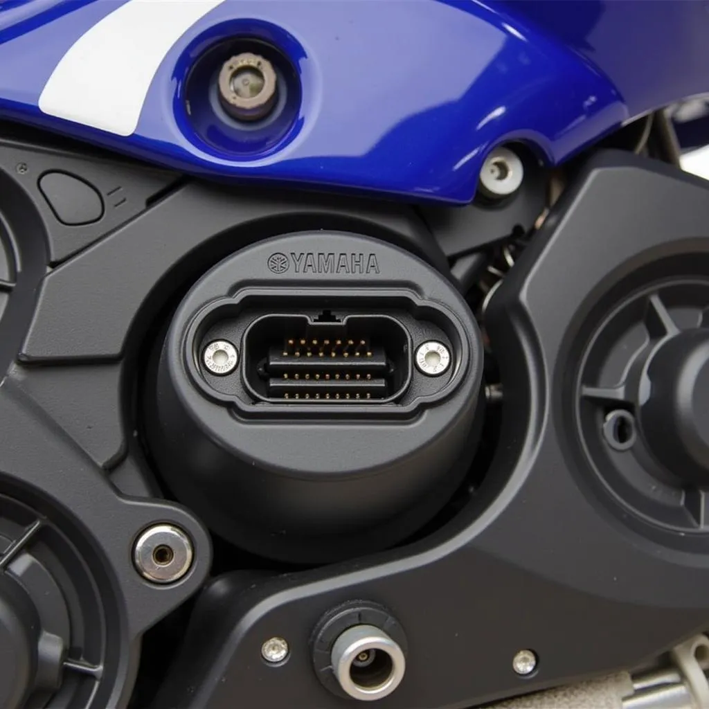 Emplacement du port OBD sur une Yamaha R1