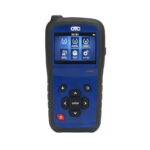 Close-up of the OTC 3838 OBDII TPMS Diagnostic Tool device, showcasing its handheld form factor and rugged design.