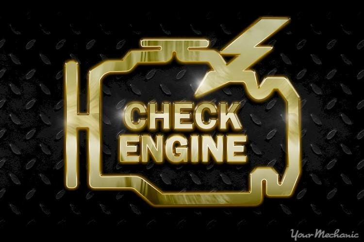 Check Engine Light illuminated on a car dashboard indicating a potential issue with the engine management system.