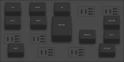 2002 GMC Yukon Denali Center Instrument Panel Fuse Box Diagram - Fuse and Relay Identification