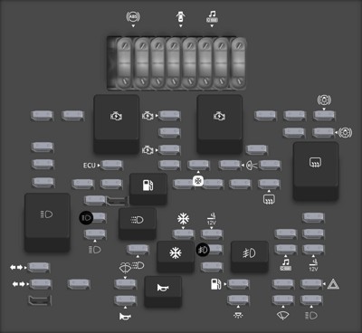 2002 GMC Yukon Denali Underhood Fuse Box Diagram - Engine Compartment Fuse Location