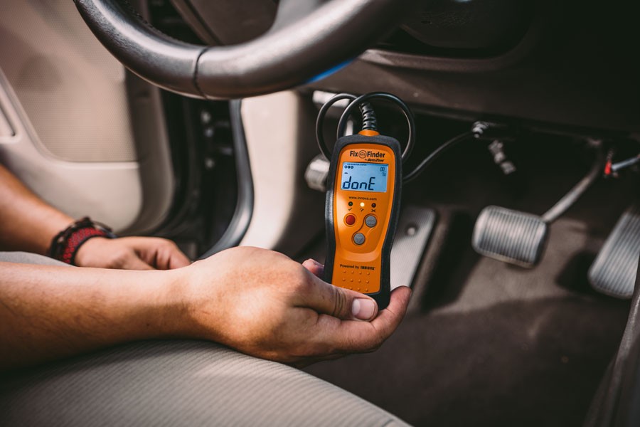 OBDII port location under dashboard