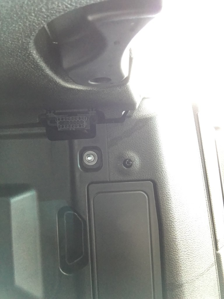 OBD2 port in a car