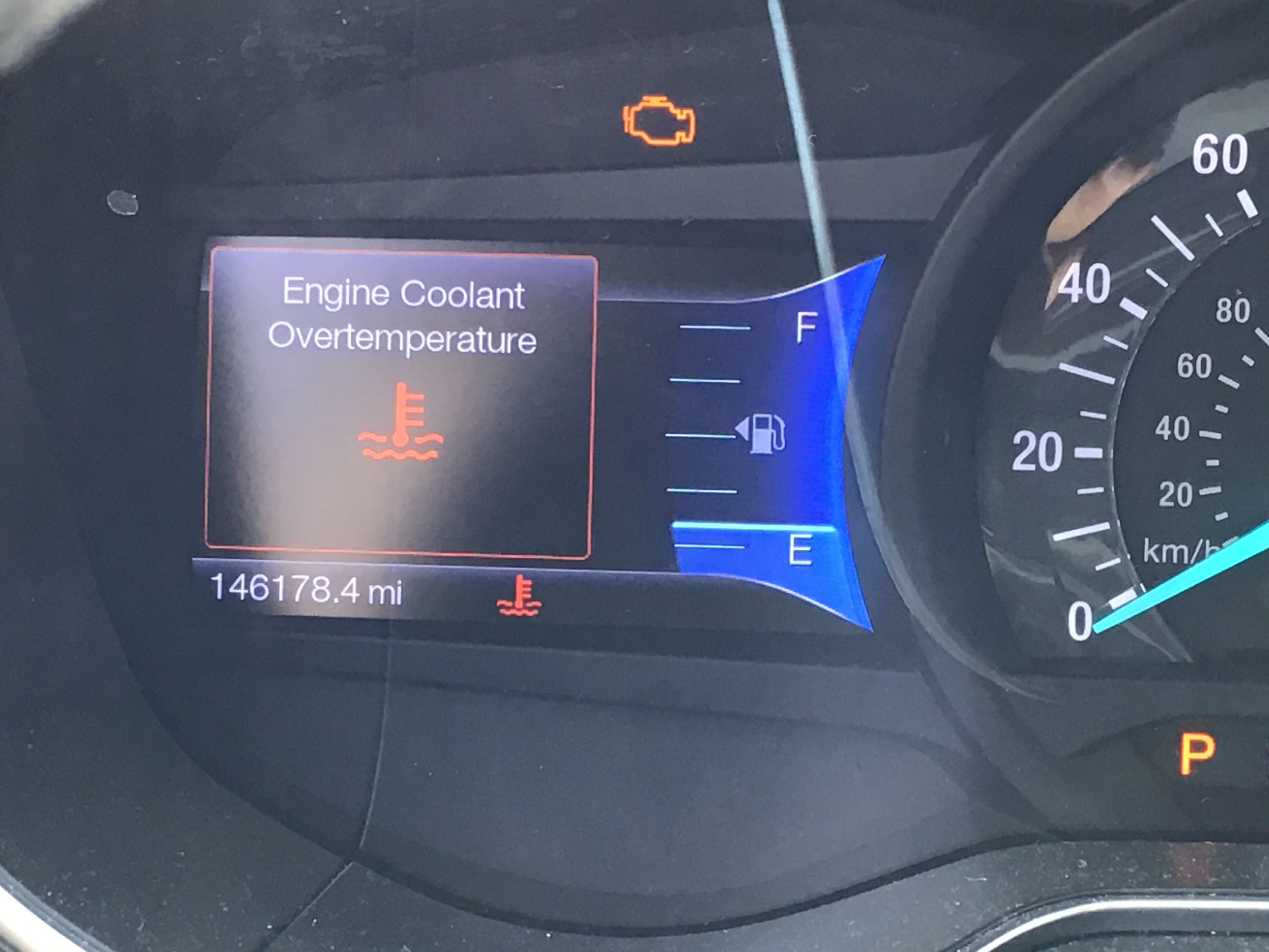 OBDII Scanner showing error codes