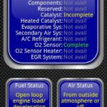 OBDII diagnostic tool connected to a car's port.